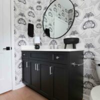 Black bathroom vanity