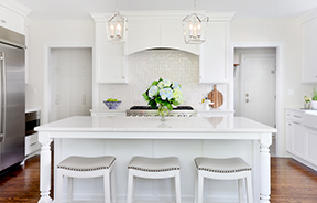 traditional style white kitchen