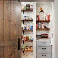 walk-in pantry with barn door