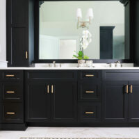 Black bathroom vanity cabinets