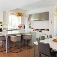 Wilmette kitchen remodel with two eating areas